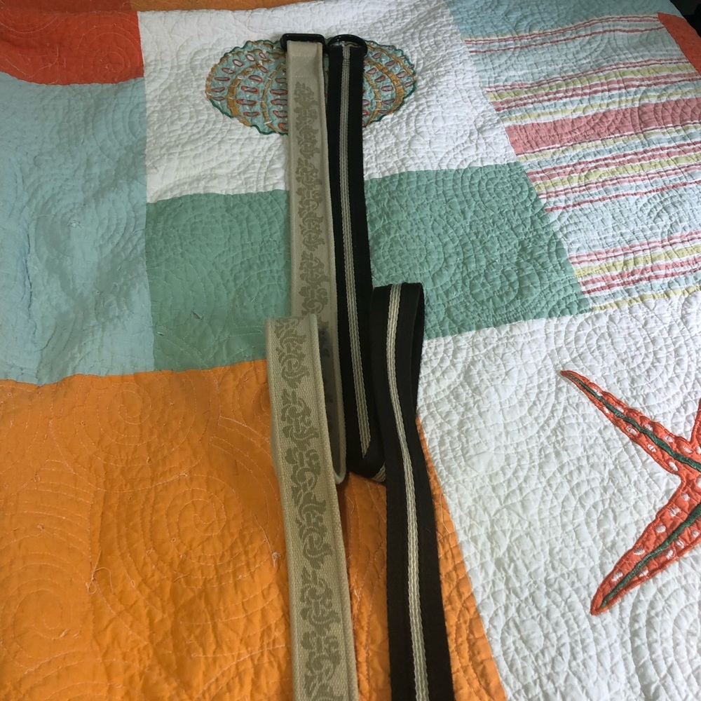 2 belts only worn a few times one is size 36 the other size 38